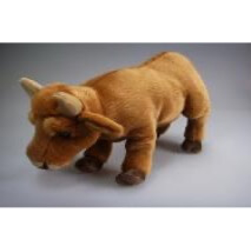 Uni-Toys Plīša rotaļlieta Bullis, brūns, ar skaņu, 26 cm