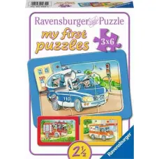 Ravensburger Mana pirmā puzle 3x6 Dzīvnieki darbā 2.5+