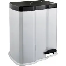 Keeeper Pedāļspainis atkritumu &scaron;ķiro&scaron;anai  7+15L Gunnar 39,5x29x43,5cm gai&scaron;a sudraba krāsā