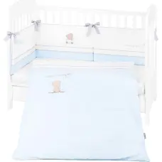 Bedding set with embroidery 2pcs EU Style 70/140 Dream Big Blue