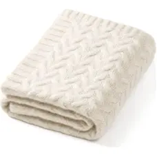 Babyono 1648/03 DARK ECRU MERINO WOOL BLANKET