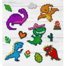 Splat Planet melty beads, Dino