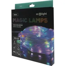 Magic Lights Maģiskā LED virtene, 400 LED, 1 miljons krāsu, 40 m, DC 5 V, vadība ar lietotni ML61627