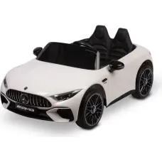 Toyz akumulatora braucamā mašīna – Mercedes SL63, balta