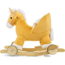 MILLY MALLY POLLY Bērnu šūpuļzirgs ar riteņiem Light Brown