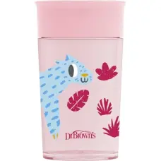 Dr.browns TC01093 Cheers 360 Cup, 10 oz/300 ml, Pink, 1-Pack