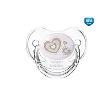 CANPOL BABIES Newborn baby Anatomiskas formas silikona māneklis 18m+, 22/567 balts