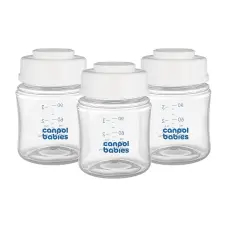 CANPOL BABIES pudelīšu komplekts mātes piena uzglabāšanai 3x120ml, 0M+, 35/235