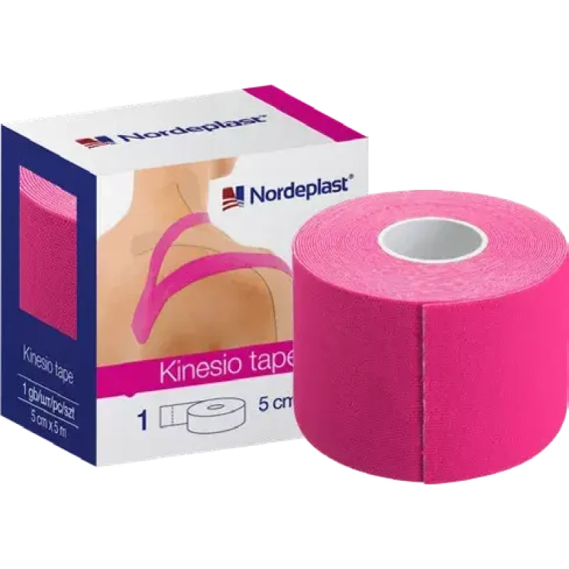 Nordeplast Kinezioloģiskais teips 5cmx5m, rozā, N1