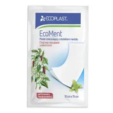 Ecoplast Plāksteris ECOMENT 10x15cm, sildošs piparu,ar mentolu