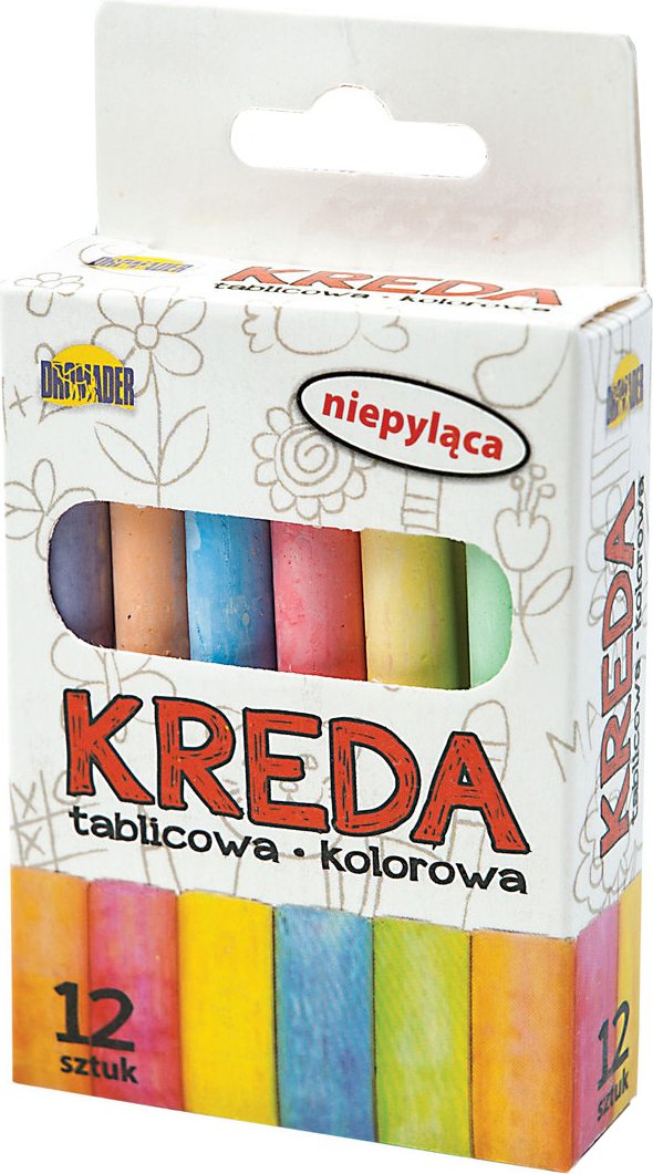 TRIFOX KREDA TABLICOWA KOLOROWA 12 SZTUK
